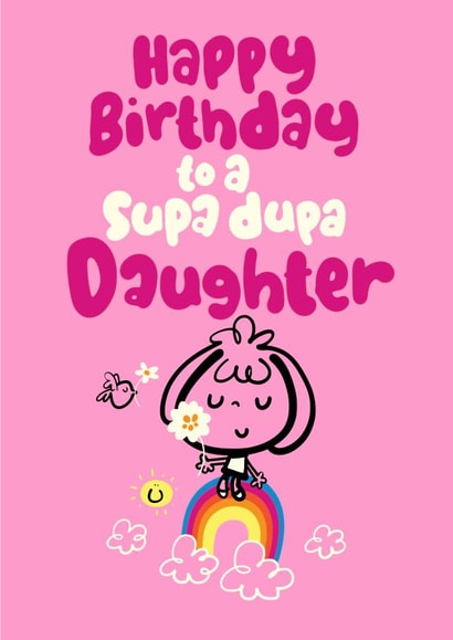 daughter cute Birthday Card 12927 created by Pink wink
