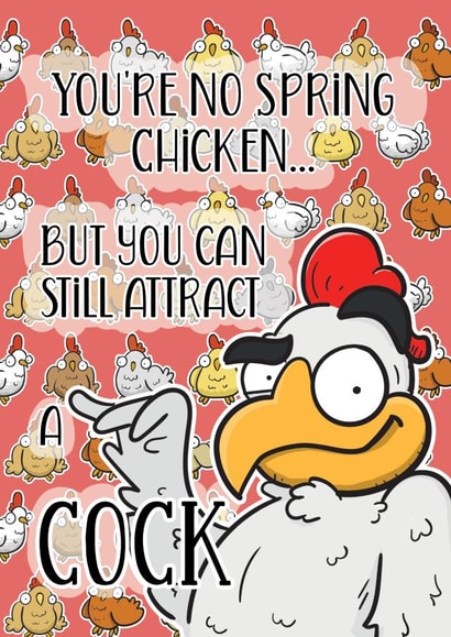 Cheeky Birthday Card with a Cock! created by Tom Sparke
