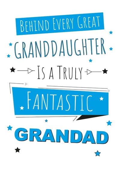 Heartfelt Card ideal for Grandad from his Granddaughter created by Yeti Design