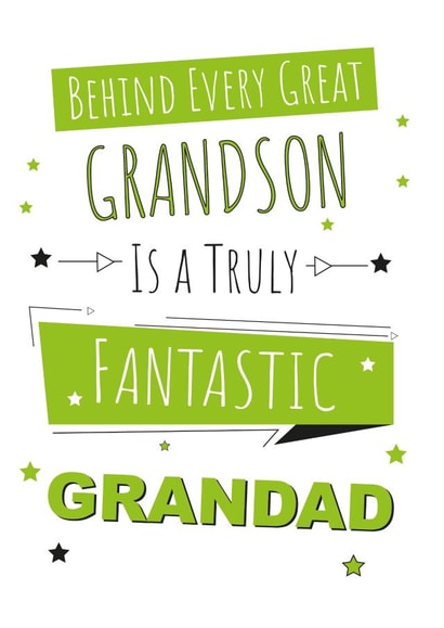 Heartfelt Card to Grandad from their Grandson created by Yeti Design