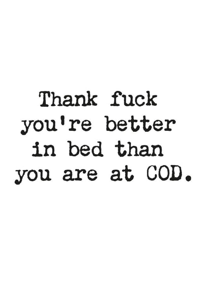 Call Of Duty Card created by All The Rage Print & Design