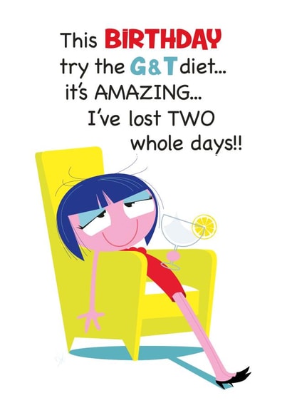 gin tonic Birthday Card 20856 created by Ryk60