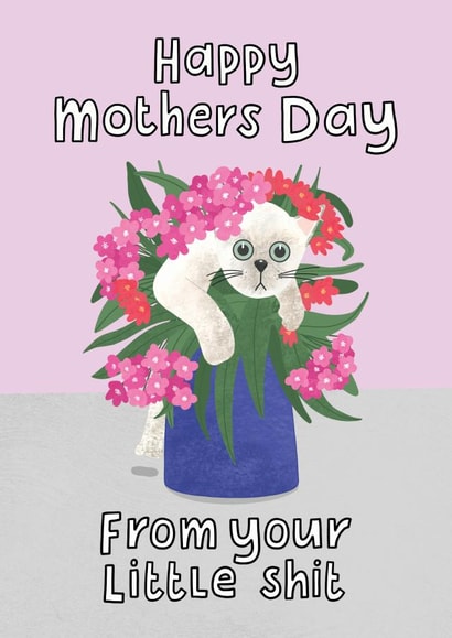 Happy Mother's Day from Your Little Shit created by Sweary Cats by Leaf Lane Studio