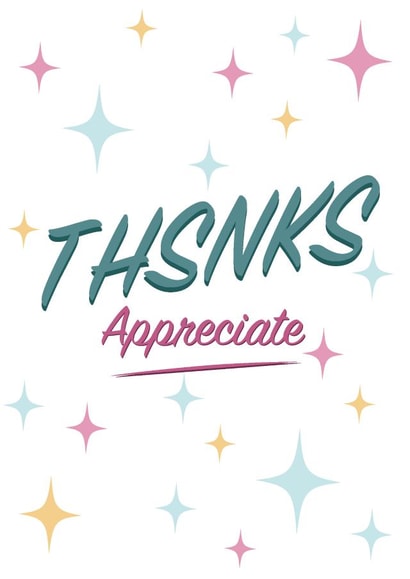 thanks thankful Thank You Card 47953 created by Splendette