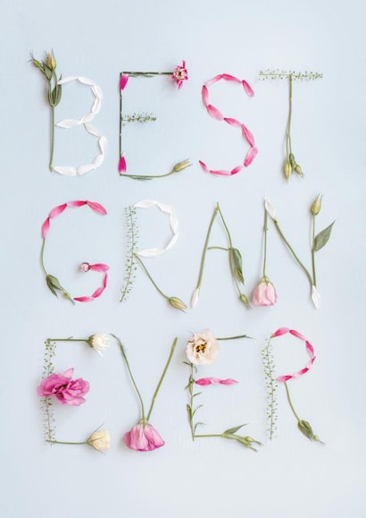 Classic Mothers Day Card - Gran - Flowers - Best Gran Ever created by Love Lila Photography