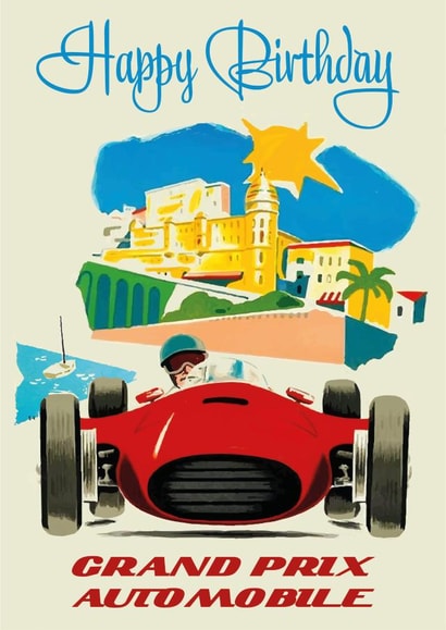 f1 formula 1 Birthday Card 8822 created by Groves Design