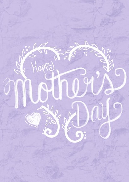 Heart  Purple Mothers Day Card 19152 created by Rosie Barrett