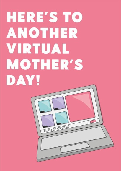 virtual laptop Mothers Day Card 42269 created by Graphic Print Company