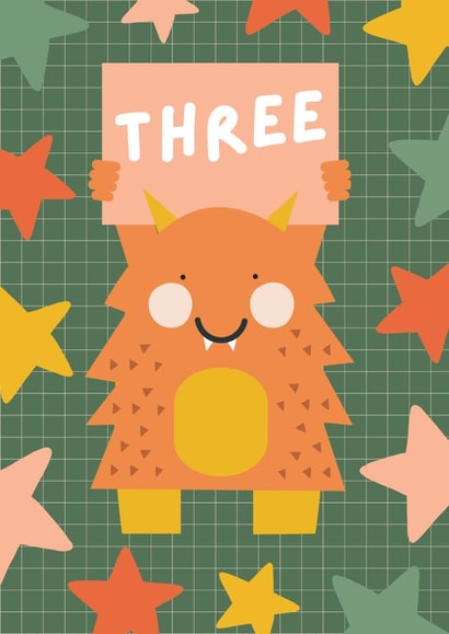 3 today - Mini Monster Birthday Card created by Powerinmykindness