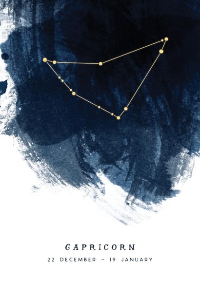 Capricorn Zodiac Star Sign Birthday Card created by Dig The Earth