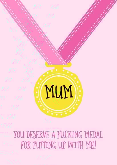 Mum Medal Card created by Adam Regester