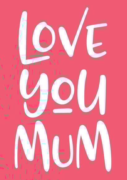 Love You Mum Card created by Russet and Gray
