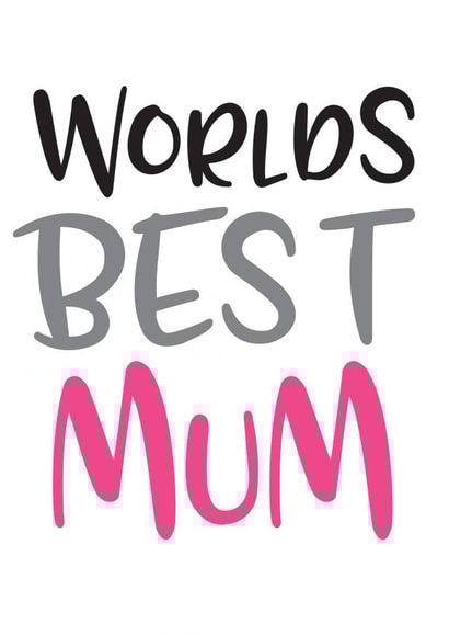 Worlds Best Mum Card created by Russet and Gray