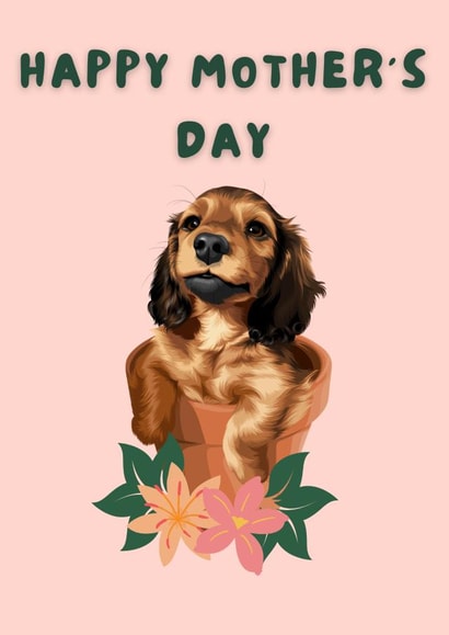 dog mum Mothers Day Card 47759 created by Cujo Creations