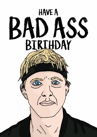 karate kid Cobra Kai Birthday Card 21801 created by Freckle & Specs