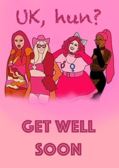 U k, hun? Get Well Soon card created by Esther the Sketcher