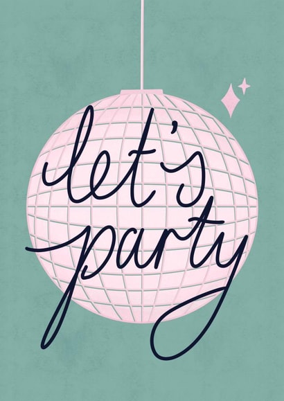 Party girl Disco Birthday Card 21091 created by Soph AC Studio