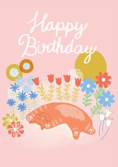 cat pretty Birthday Card 21368 created by Francesca Iannaccone