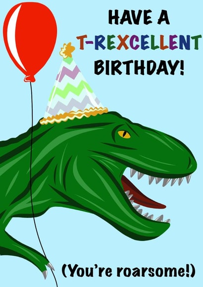 t rex dinosaur Birthday Card 21835 created by Emily Crofts