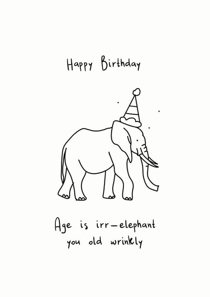 elephant animal Birthday Card 21824 created by The Unusual Gift Boutique