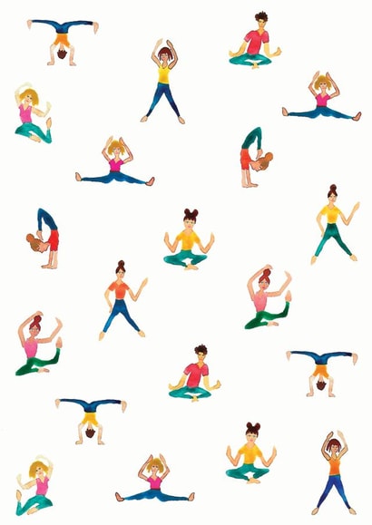 yoga female Just because Card 21831 created by Zoe May Designs