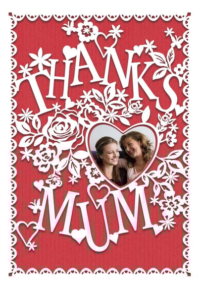 thanks flower Mothers Day Personalised Photo Card 6461 created by michael cheung