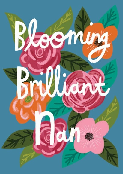 Pretty Mothers Day Card - Nan - Flowers - Blooming Brilliant Nan created by @AimeeStevens.Design