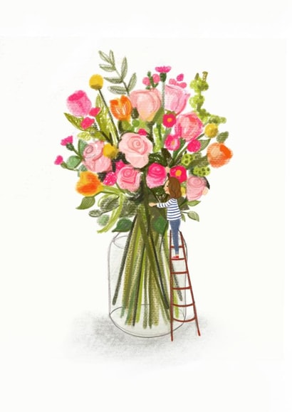 Classic Mothers Day Card - Bouquet - Flowers created by Love Lucy Illustration