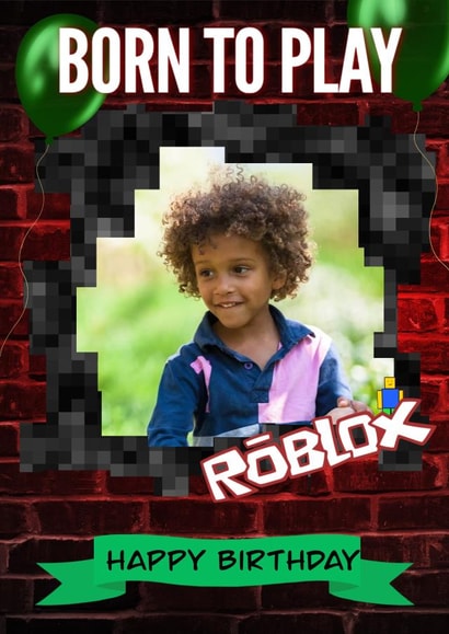 Roblox Child Birthday Personalised Photo Card 15452 created by Kerrylovescards