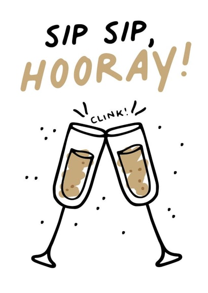 champagne graduation Congratulations Card 14597 created by Huxters