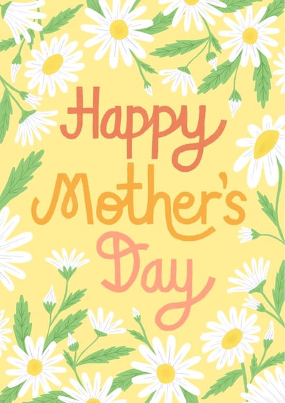 Pretty Mother's Day Card - Yellow Daisies - Happy Mothers Day created by Katie Brookes