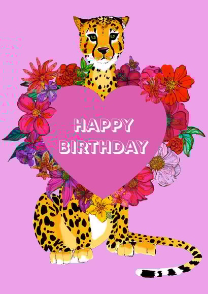 Cheetah Birthday Card created by Marcella Wylie
