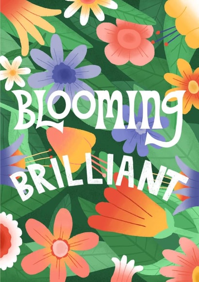 blooming brilliant positive card Congratulations Card 21571 created by Katie Brookes