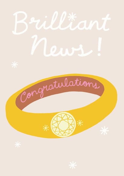 Gold engagement ring card created by Francesca Iannaccone
