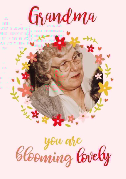 grandma cute Mothers Day Personalised Photo Card 6408 created by Nicole Julia