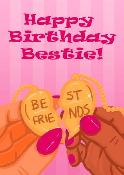 besties pink Birthday Card 21851 created by Grace Mutton