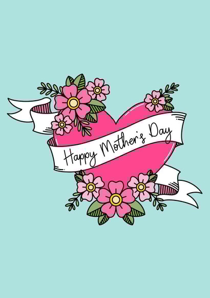heart floral Mothers Day Card 16589 created by Charlotte Trimm