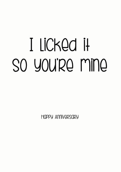 A naughty and rude anniversary card created by Jemma Louise UK