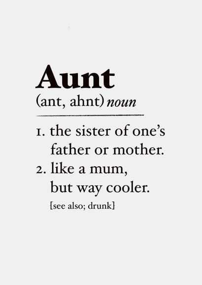 aunt like a mum Birthday Card 20732 created by The Girl Next Draw Cards