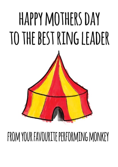 Ring Leader Flying Monkey Mothers Day Card 48109 created by Doug And Ted Designs