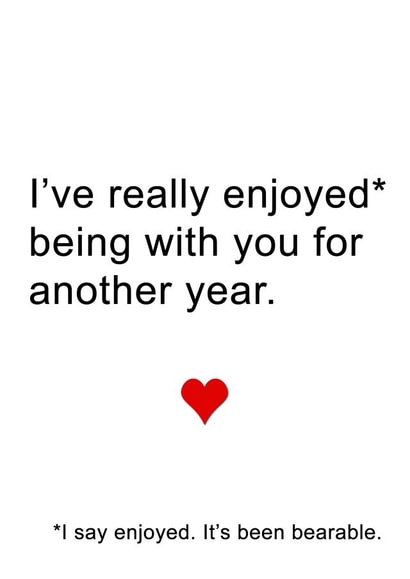 funny joke Anniversary Card 4984 created by Offhand Cards