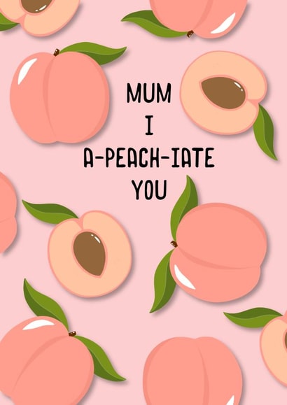 Mum peach Mothers Day Card 14949 created by Paper Wishes Co