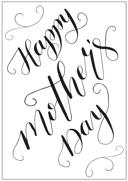 Mother's Day Calligraphy Card 47099 created by @TheHampshireCalligraphyStudio