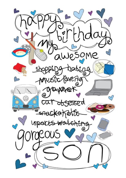 Happy Birthday Gorgeous Son - Love You created by Love and Happy Stuff