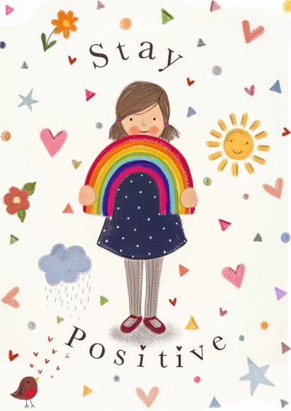 stay positive Love & Friendship Card 21613 created by Love Lucy Illustration