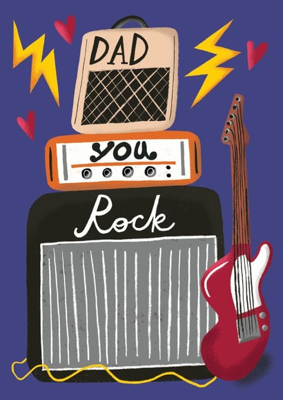 Classic Birthday Card - For Dad - You Rock created by @AimeeStevens.Design