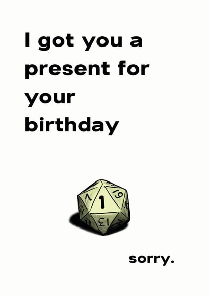 Rpg dungeons and dragons Birthday Card 17105 created by Cris Stewart