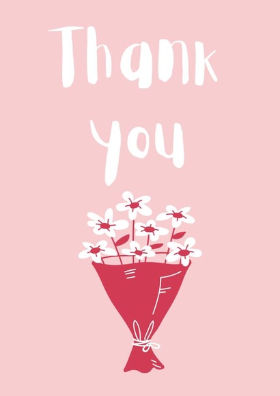 contemporary bouquet Thank You Card 19947 created by Pickle & Lilly