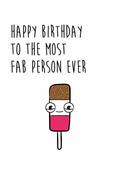 Fab Person Birthday Card created by Martian Art