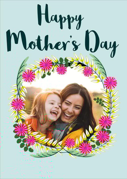 wreath PC Mothers Day Personalised Photo Card 2596 created by Claire Giles